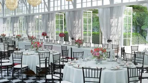 Wedding reception venue Illustrazione stock