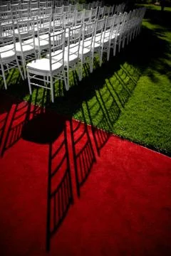 Wedding red carpet Stockfoto's