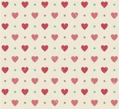 Wedding retro seamless hearts pattern イラスト素材