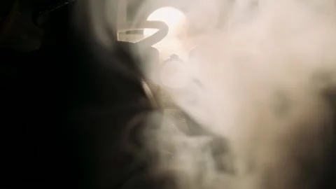  Wedding ring in backlight and smoke Stock Footage 295983109