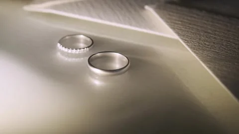 Wedding ring in backlight and smoke Stock-Footage 296270986