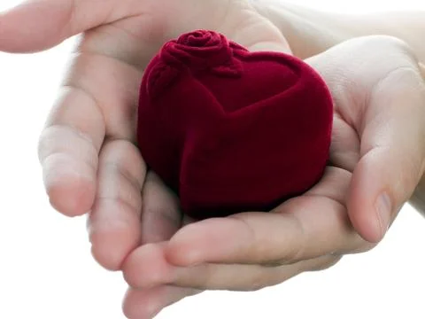 Wedding ring box Stock Photos