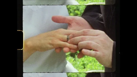Wedding Ring Close-Up, Captured in Analog Super 8 Film Stock Footage 336321245