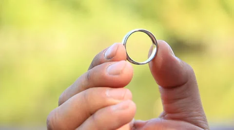 Wedding ring closeup Stock Footage 34133741