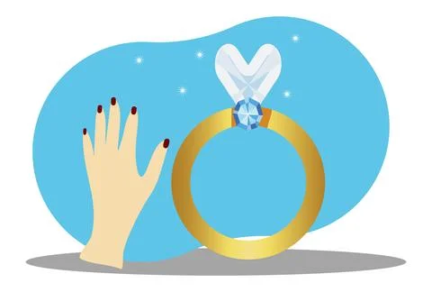 Wedding Ring Concept Illustration Stock Illustration