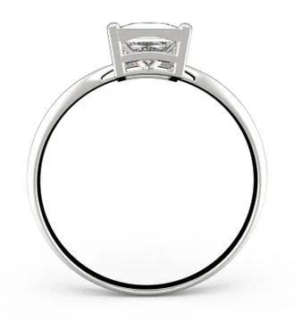 Wedding ring with diamond. 3D rendering Stock Illustration