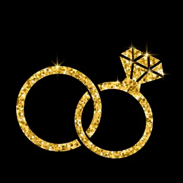 Wedding ring. Diamond . Modern minimal design style.Wedding or engagement Stock Illustration
