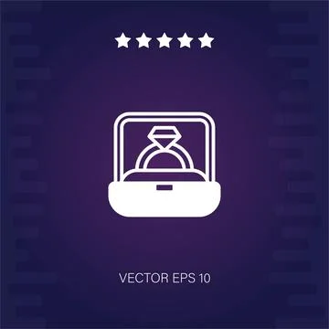 Wedding ring  icon Illustrazione stock