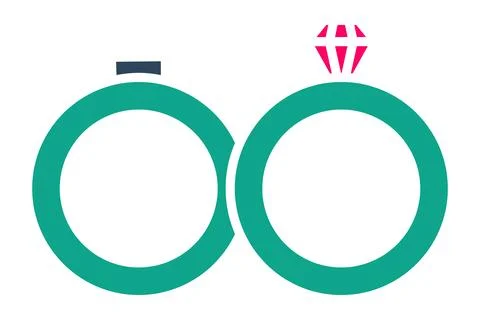 Wedding ring icon. solid icon style. wedding element illustration Stock Illustration