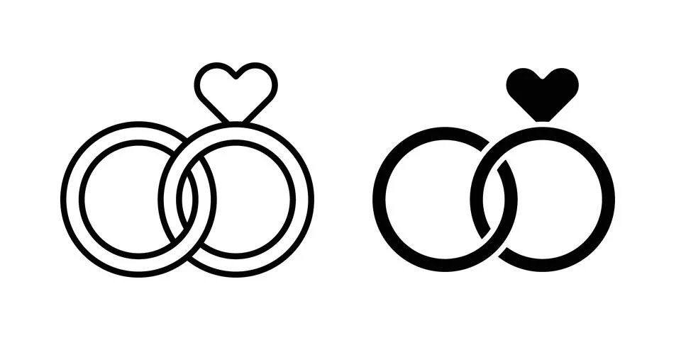 Wedding ring icon vector symbol graphics Stock Illustration