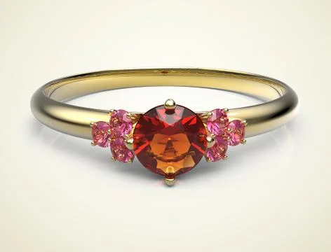 Wedding ring on a light background. Sign of love. Fashion jewele Stock Illustration