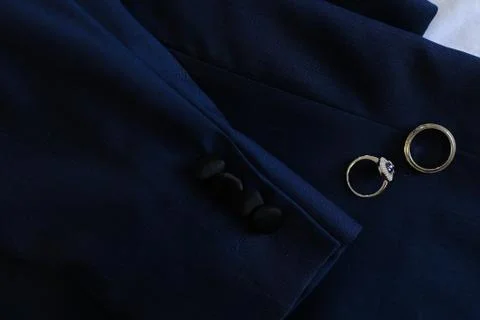 Wedding ring with love concept Stock Photos
