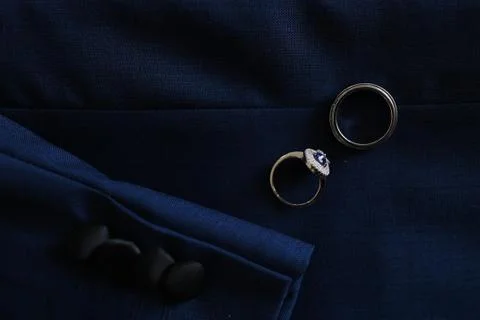 Wedding ring with love concept Stock Photos