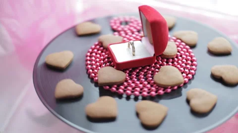 Wedding ring in red box Stock Footage 59117434