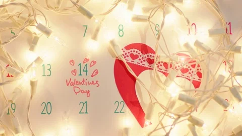 Wedding ring in red gift box on Valentines day Stock Footage 71574038