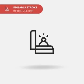 Wedding Ring Simple vector icon. Illustration symbol design template for web  Illustrazione stock