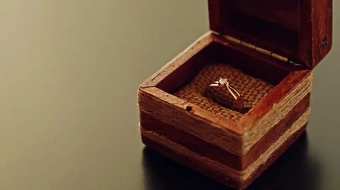 Wedding Ring Spinning, Rotating Stock Footage 24867569