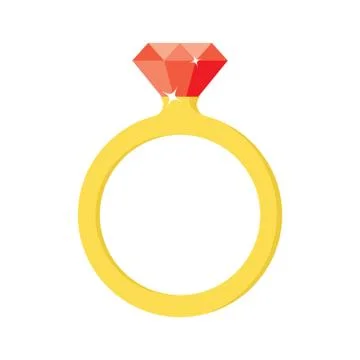Wedding ring vector icon. Stock Illustration