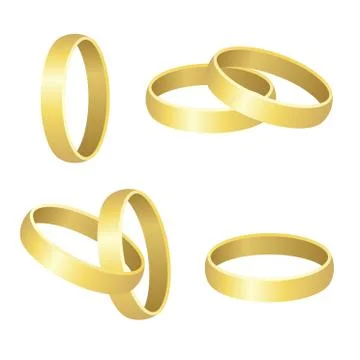 Wedding ring vector illustration isolated on white background Stock Illustration