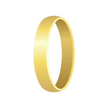 Wedding ring vector illustration isolated on white background Stock Illustration