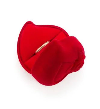 Wedding ring on white Foto stock