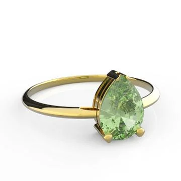 Wedding ring wiith diamond. 3D illustration Stock Illustration