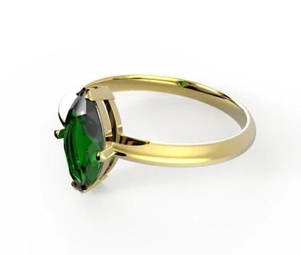 Wedding ring wiith diamond. 3D illustration Stock Illustration