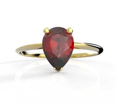 Wedding ring wiith diamond. 3D illustration Stock Illustration