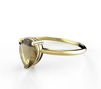 Wedding ring wiith diamond. 3D illustration Stock Illustration