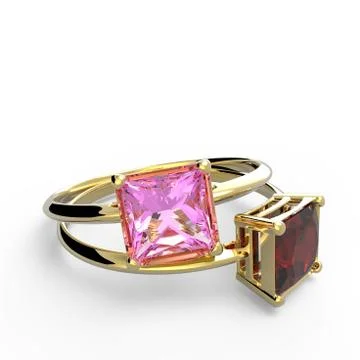 Wedding ring wiith diamond. 3D illustration Stock Illustration