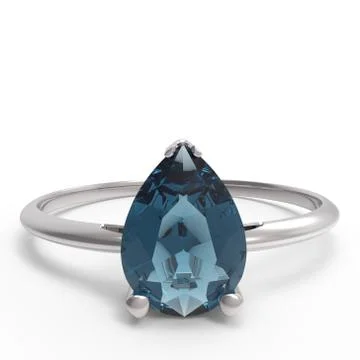 Wedding ring wiith diamond. 3D illustration Stock Illustration