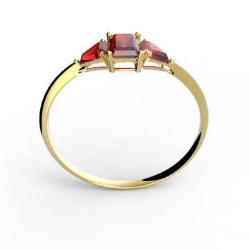 Wedding ring wiith diamond. 3D illustration Stock Illustration