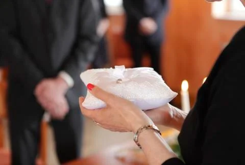 Wedding ring will be presented Stock Photos