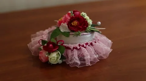 Wedding rings and decor Stock Footage 45833726