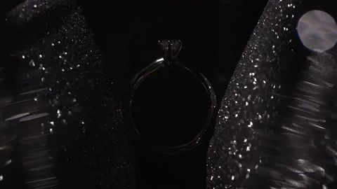 Wedding rings with anniversary. Stock Footage 156334145