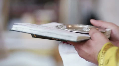 Wedding rings on Bible Stock-Footage 43060305