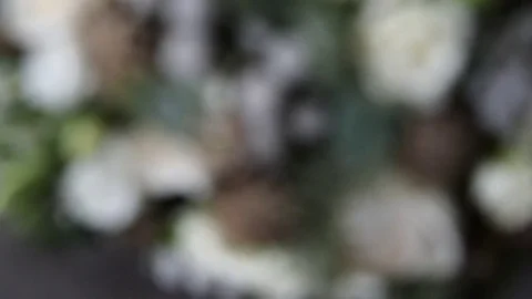 Wedding rings on a bouquet Video stock 71294802