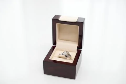 Wedding rings in a box Stock-Fotos
