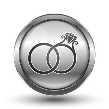 Wedding Rings Circle Icon Stock Illustration