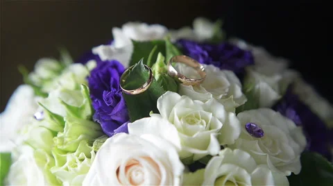 Wedding rings close-up 库存影片 60122486