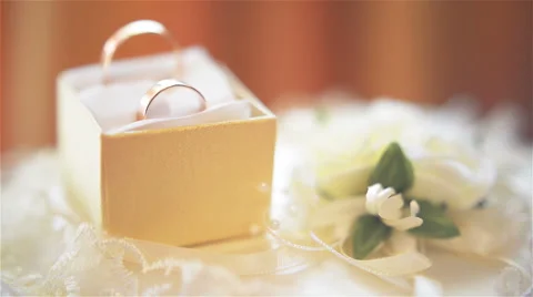 Wedding rings close-up 库存影片 60937651