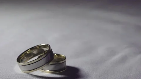 Wedding rings close up Stock Footage 145524617