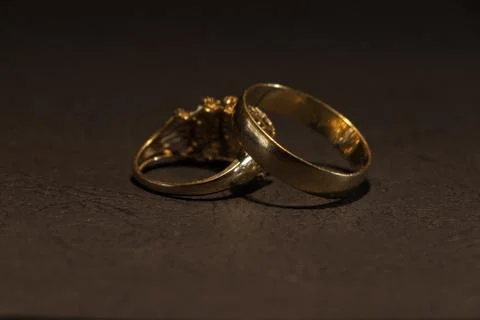 Wedding rings in close 写真素材