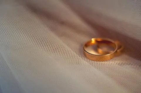 Wedding rings, close-up Foto stock