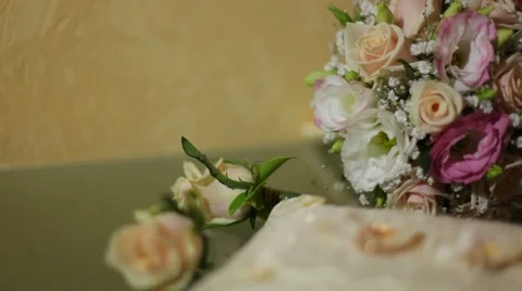 Wedding Rings On Cushion Stock-Footage 52637842
