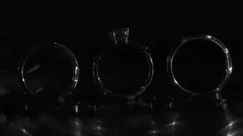 Wedding rings dark background. Stock Footage 156396854