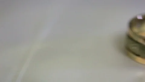 Wedding rings with diamonds. close-up. in motion. Stock Footage 75073576