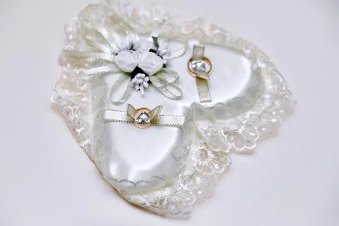 Wedding rings with different backgrounds Stock Photos