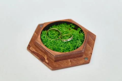 Wedding rings with different backgrounds Stock Photos