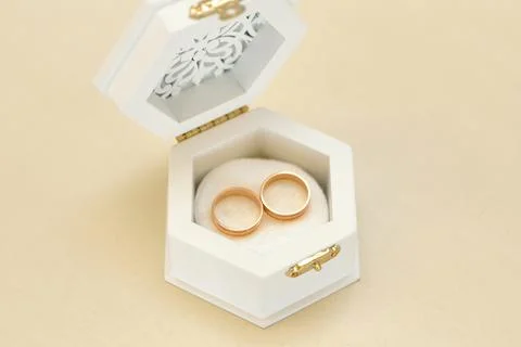Wedding rings with different backgrounds Stock Photos